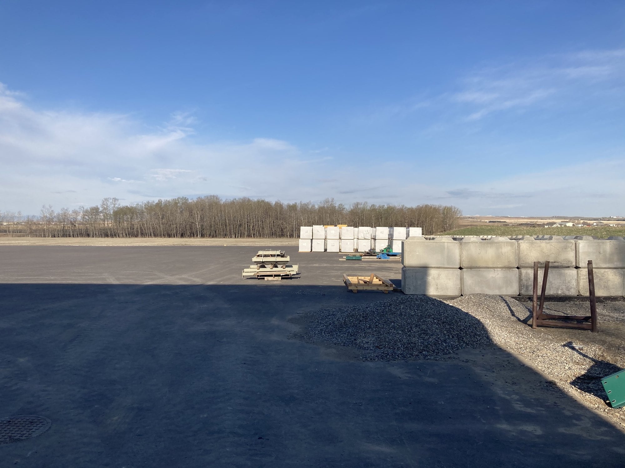 The Ecco Recycling site in Aldersyde, Alberta, under a wide prairie sky