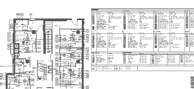 Redacted dental equipment schedule listing chairs, imaging and other equipment for a new clinic